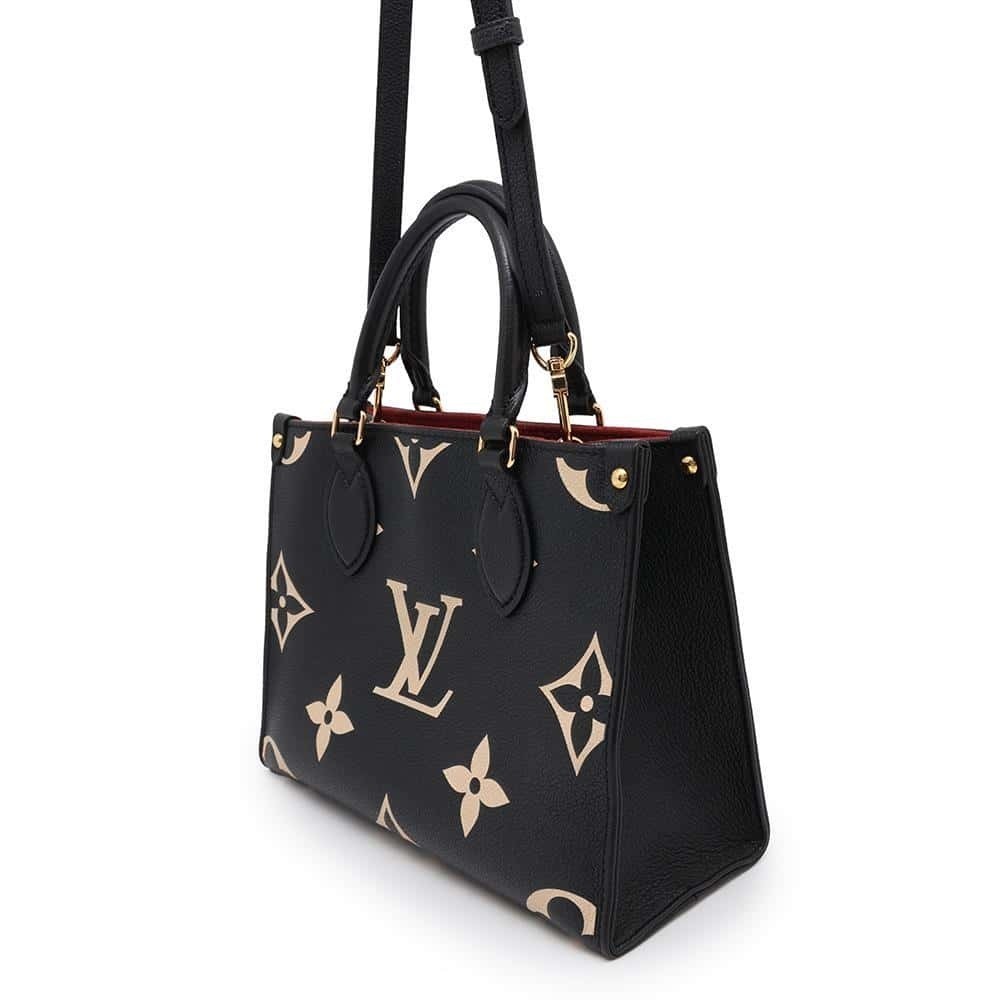 Louis Vuitton Black Monogram Shoulder Empreinte OnTheGo Bag Tote